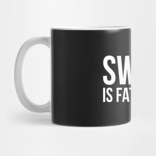 Sweat is fat crying funny gym Mug